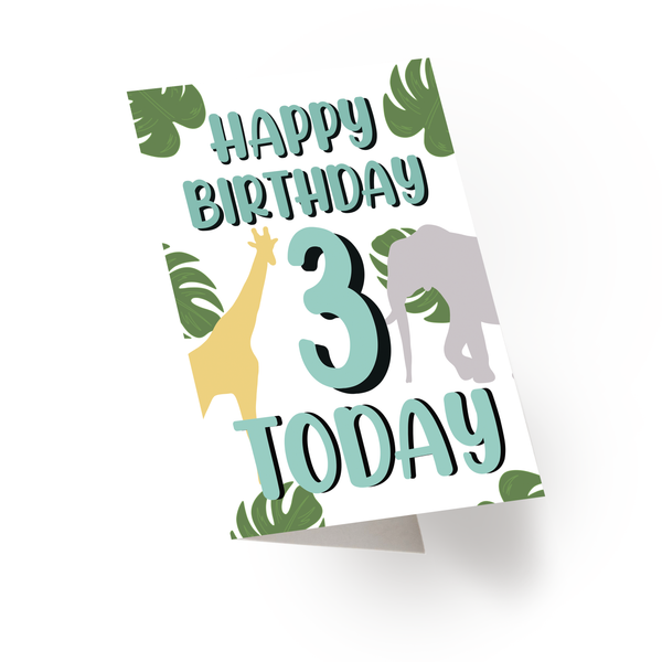 3rd Birthday Safari Card