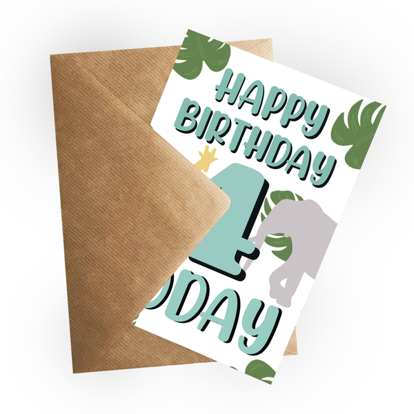 4th Birthday Safari Card