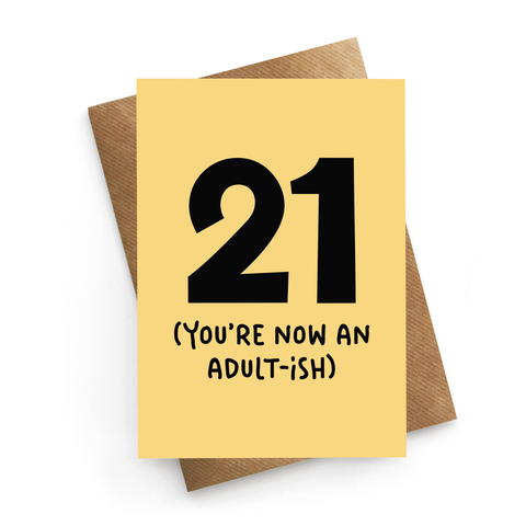 Adulting 21st Birthday Card