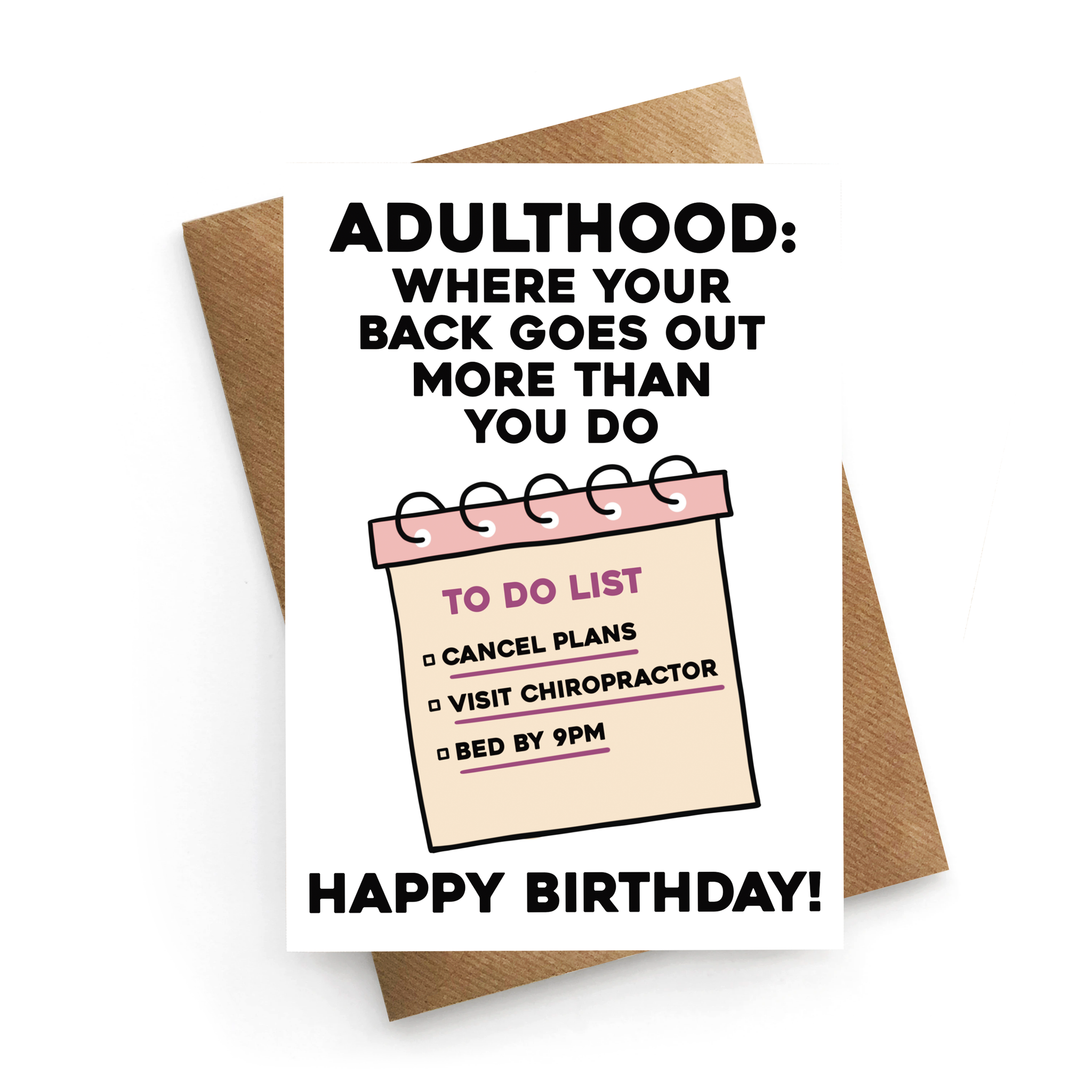 Adulthood To Do List Card