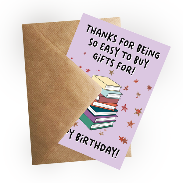 Book Gift Birthday Card