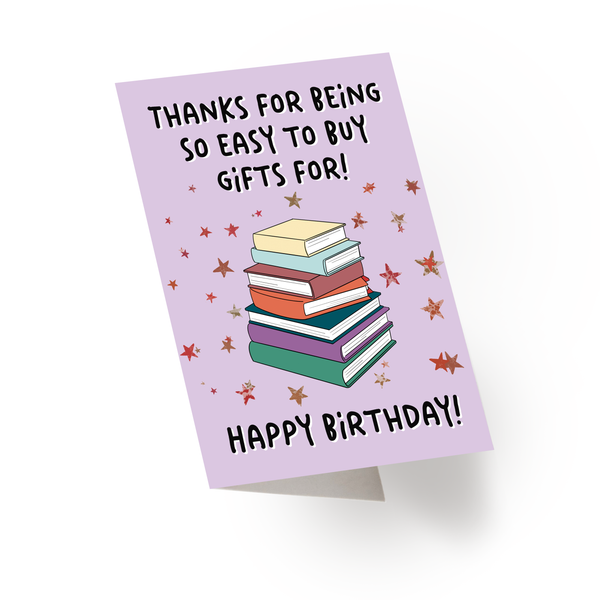 Book Gift Birthday Card