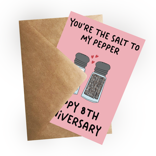 Salt Wedding Anniversary Card