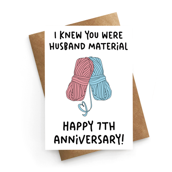 Wool Wedding Anniversary Card