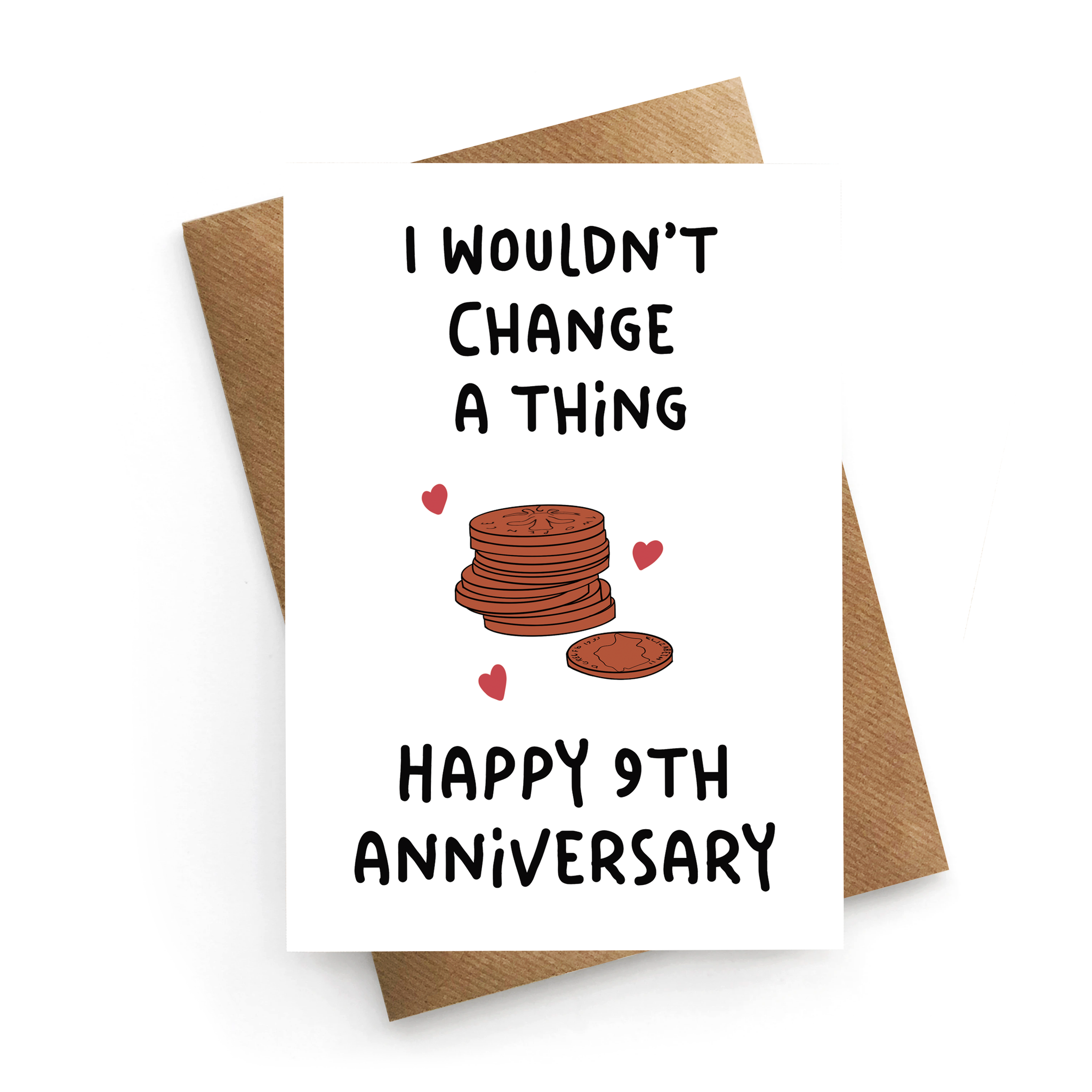 9th Wedding Anniversary  Card