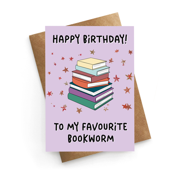 Favourite Bookworm Birthday Card