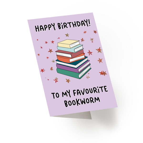 Favourite Bookworm Birthday Card