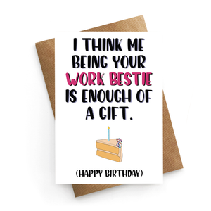 Work Bestie Birthday Card