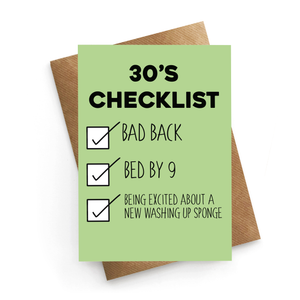 30's Checklist