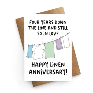 Linen Anniversary Card